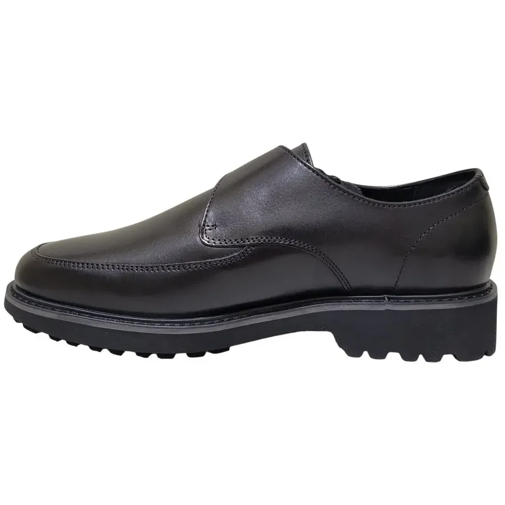 INC INTL Concepts Men Elian Monk Strap Loafers Size US 8.5M Black Leather